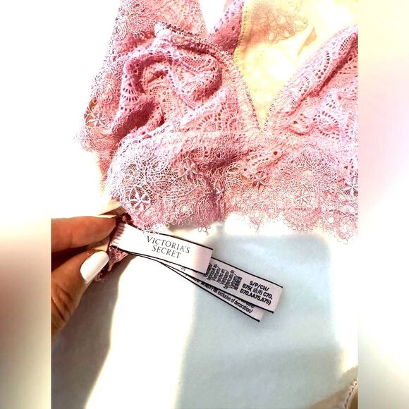 Victoria’s Secret Dream Angels Lace Bralette Pink Nude Size Small Sexy - Picture 4 of 5